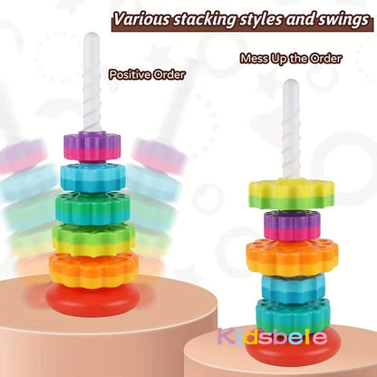 Baby Rainbow Spinning Stacking Toy